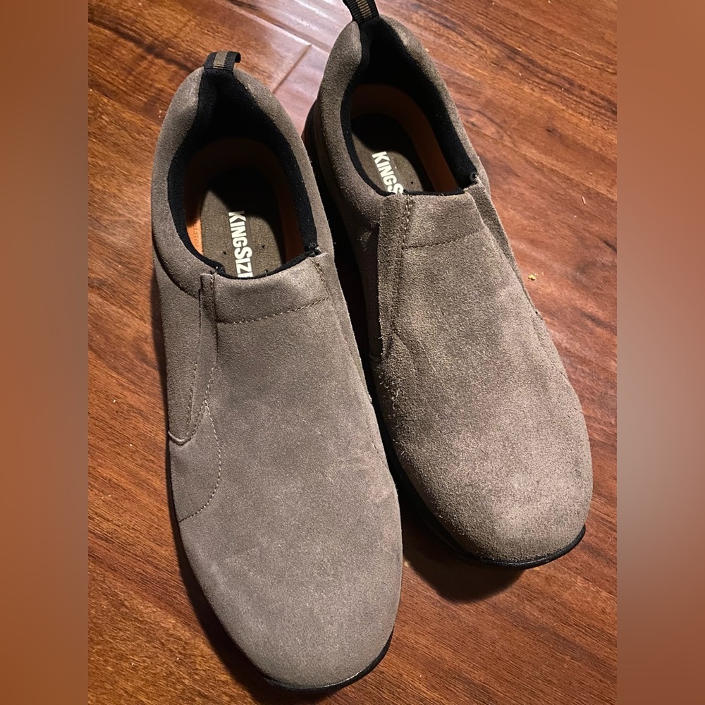 KingSize Men's Shoes Size 12 Wide Big & Tall Suede Slip-On Shoes